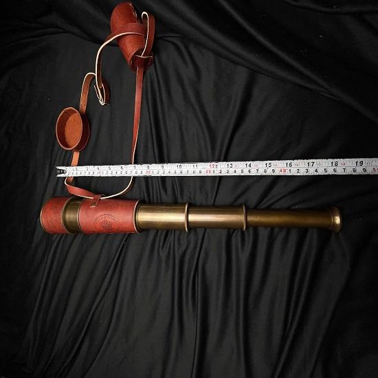 Fernglas aus Messing mit antikem Dekor, Handteleskop für Abenteuerbegeisterte, Monokulares nautisches Dekor zum Verschenken, Kelvin Hughes London, 45,72 cm