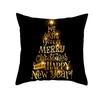 Home decor black merry christmas pillowcase christmas decoration party christmas moose pillowcase 45x45cm