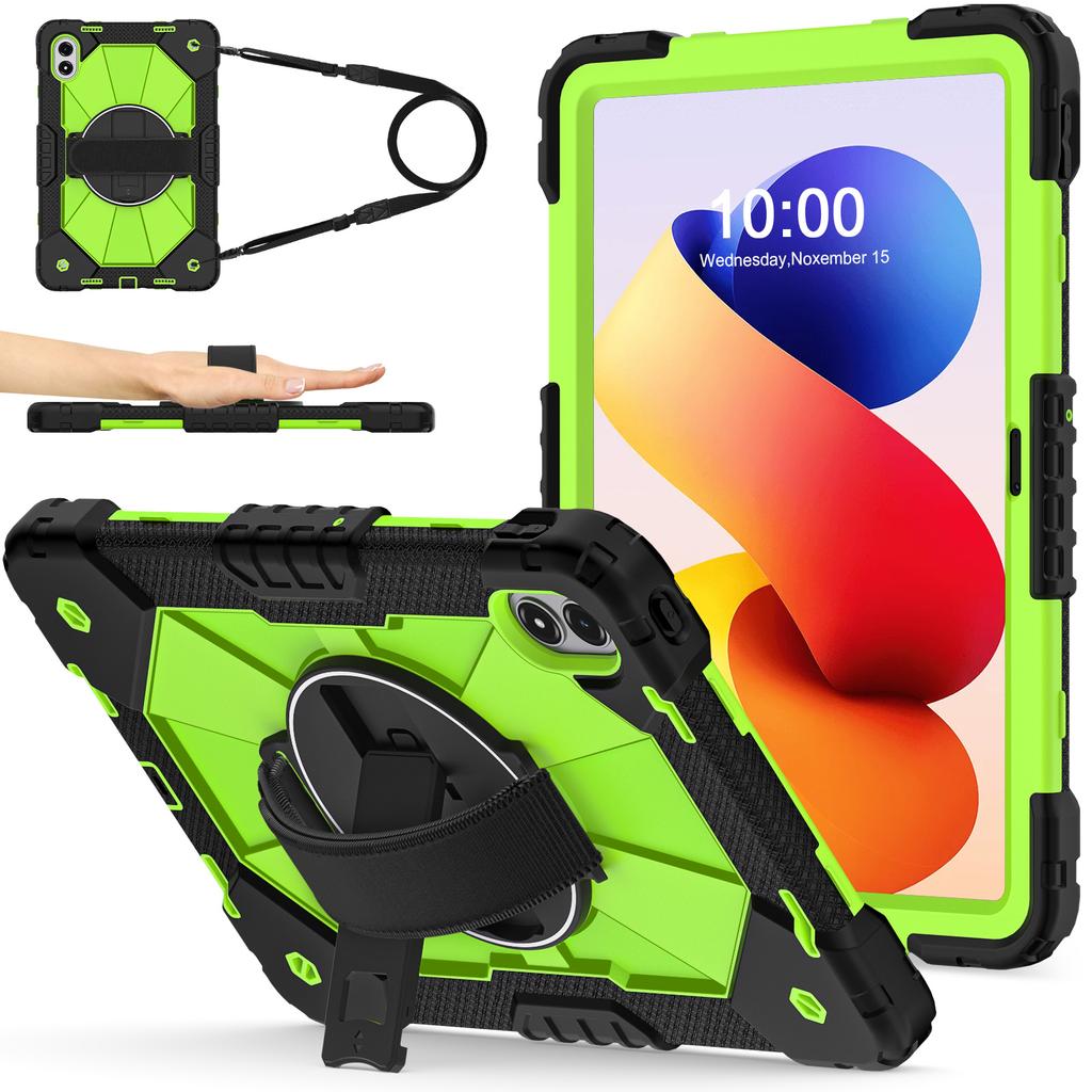Tablet Case For Xiaomi Redmi Pad 2 Pro Silicone + PC Kickstand Cover with Handy Strap