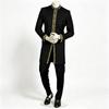 Men 2‑Piece Casual Set, Long Sleeve Mandarin Collar Embroidered African Style Shirt & Pants