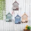 Wall Decoration, Wall Hanging, Wooden, Flowerpot, Mediterranean Style, Simulated Dried Flowers, Wooden Box Flower Vase, Entrance Key Hook