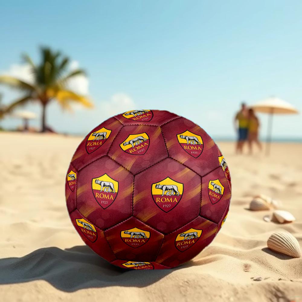 AS Roma Size 5 Football High Elastic Soccer Ball For Outdoor Competition Daily Training Play