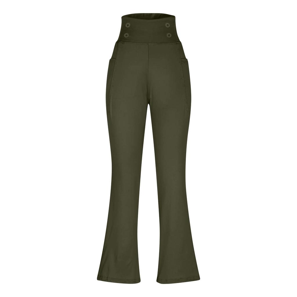 Women's Fashionable Color Warm Base Yoga High Waist Slimming And Slimming Casual Pants