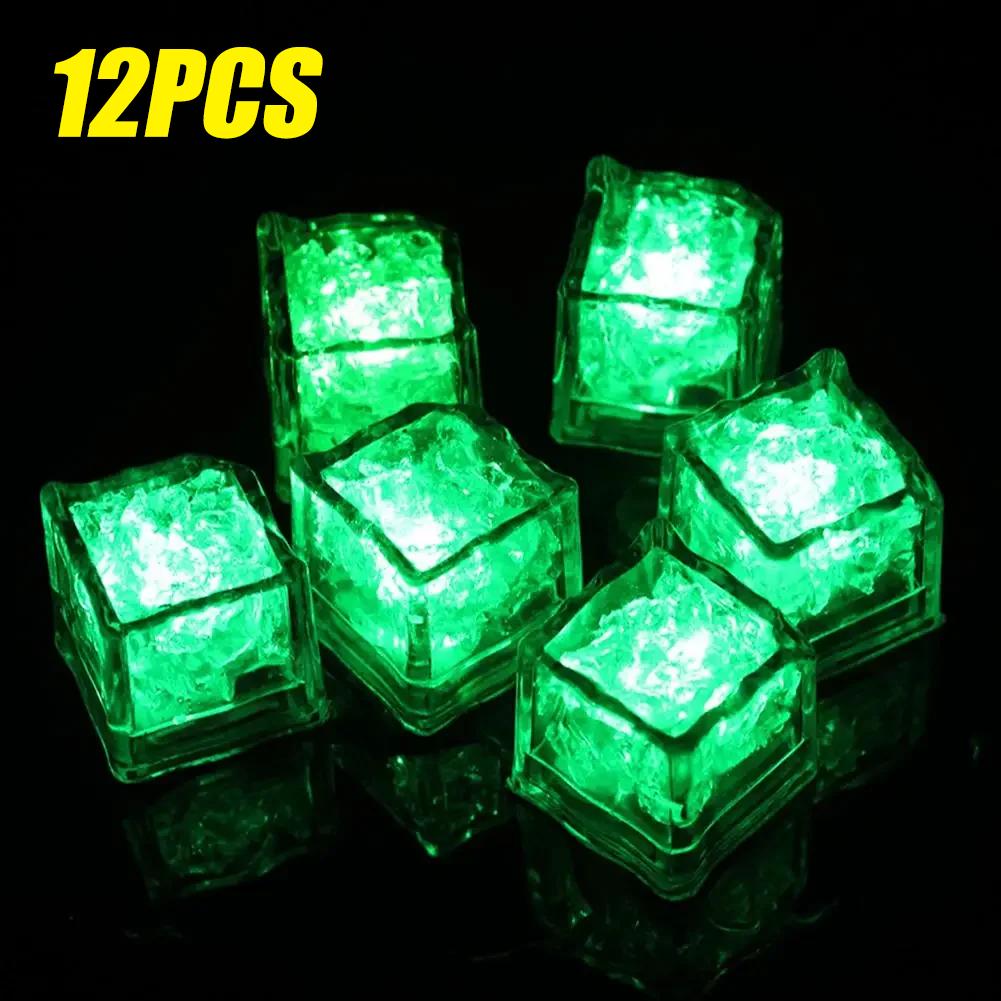 Waterproof Led Ice Cube Multi Color Flashing Glow In The Dark Light Up for Bar Club Drinking Party Wine Decoration