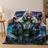 Manta de Franela con 26 Estilos de Artistas de Rap Dibujos Animados Tupac Snoop Dogg Hip Hop, Manta Acogedora Suave para Hogar Dormitorio Cama Cubierta de Sofá