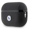 BMW Bmap2Sslbk Airpods Pro 2(2022/2023) Cover Black/Black Geniune Leather Silver Logo