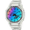 Casio G-Shock Limited Edition Iridescent Color Analog-Digital Watch Skeleton Rainbow GA-2100SRS-7A