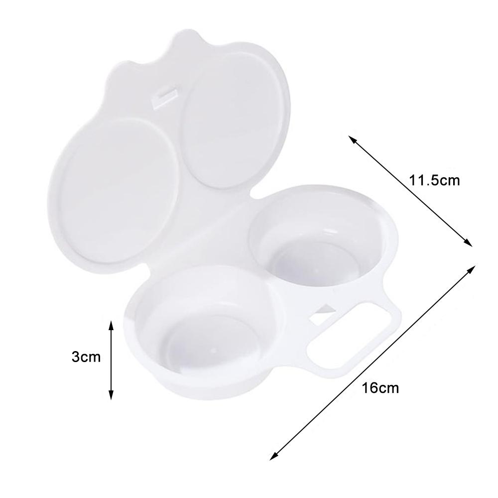 Mikrobølgeovn Eggkoker Posjert Egg Steamer Rund DIY Egg Koker Posjerer 2 Egg Kapasitet For Nudler Enkel Å Bruke Og Rengjøre