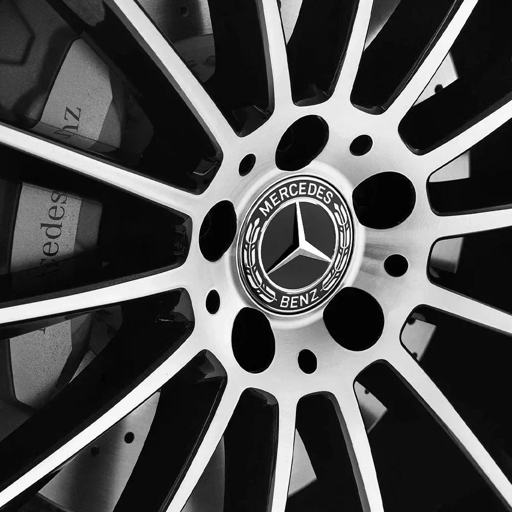 KOUG1 4pcs 75mm ABS Black Car Wheel Center Caps Rims Hub Caps For Mercedes Benz A B C E S CLA CLK ML GLK GLA GLB GLC CLASS Accessories