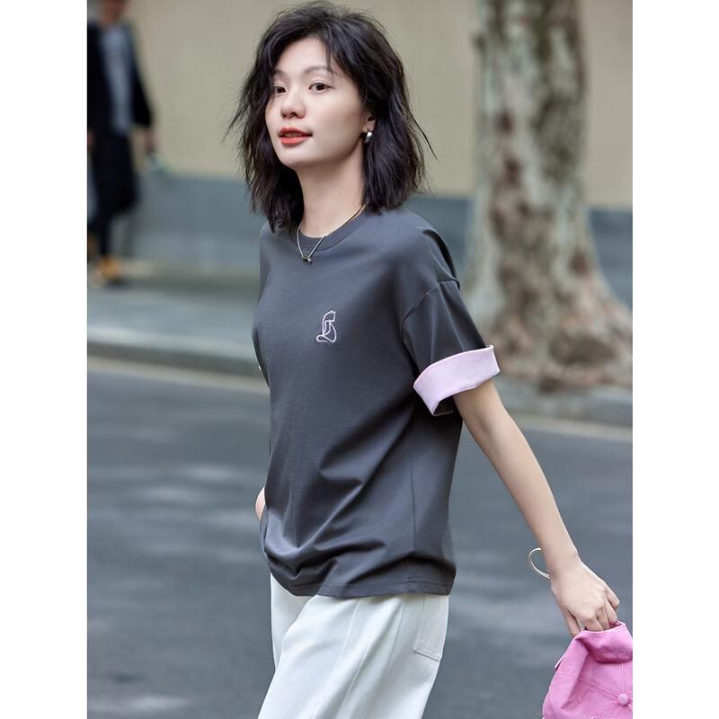 Demana Women's Oxygen Cotton Color-Block T-Shirt