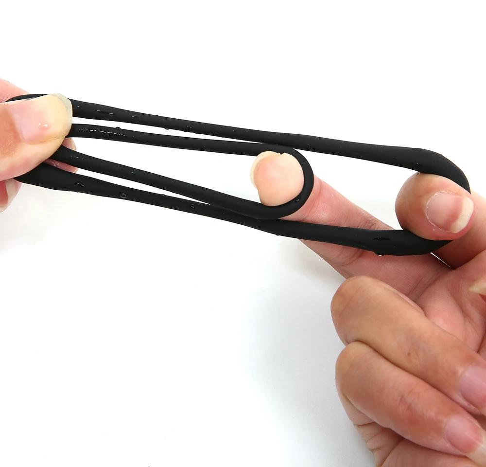 Male Penis Testis Lock Cock Ring Removable Erection Delay Time Ejaculation Penis Ring Enlargement Ball Stretcher Sex Toy Big Man