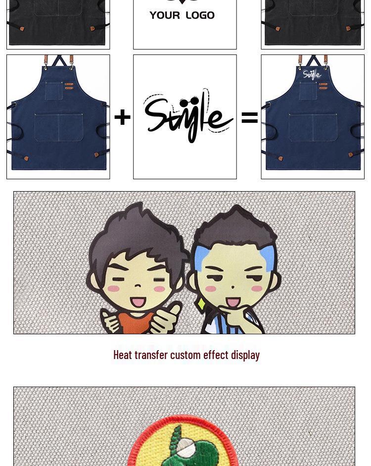 Tablier de travail en toile avec logo personnalisé: Multi-poches, Épaissi, et Résistant à l'usure
