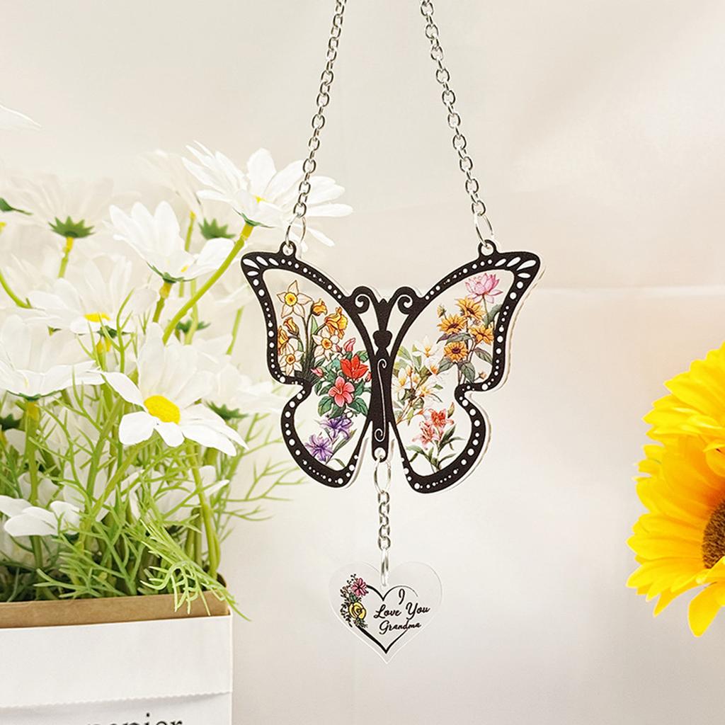 Elegant Butterfly Suncatcher Set of 2 - Beautiful Acrylic Wall Decorations for Home Wedding or Party Décor
