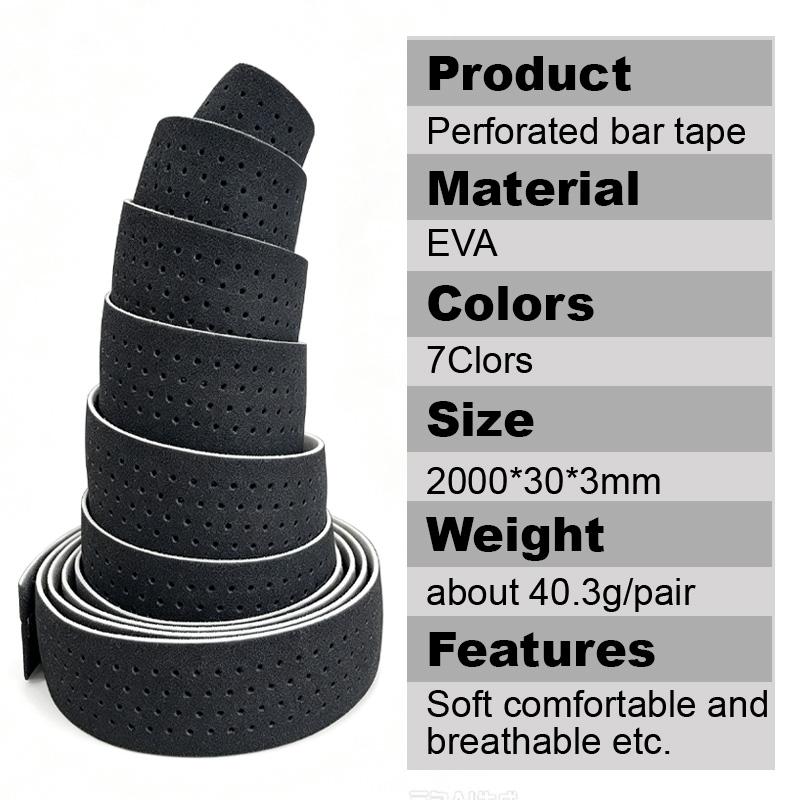 Soft EVA Bicycle Handlebar Tape Non-Slip Shock Absorbing Road Gravel Bike Handle Wrap Strap Sweat-absorption Cycling Bar Tapes 1