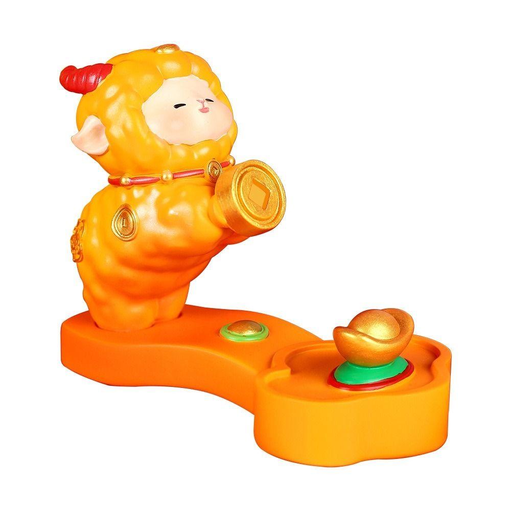 Cute Goat Figurine Mobile Phone Stand Chinese Style Zodiac  Sheep Figurine  Home Decor