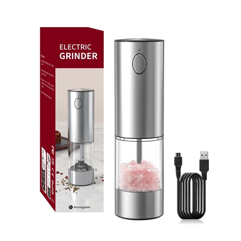 Kitchen Electric Pepper Grinder Storage Set Adjustable Coarseness Electric Grinder Sea Salt Automatic Grinding Machine