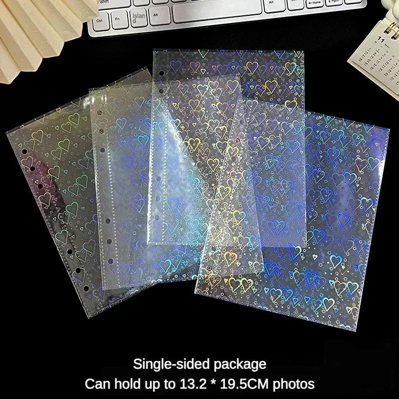 A5 Akrylowa Przezroczysta Powłoka Album na Zdjęcia na Luźnych Kartkach, DIY Odpinany Segregator, 6-otworowy Album Akrylowy Segregator Kpop, Segregator na Fotokarty