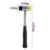 SUNDRY Pipe Handle 2-Way Hammer, Plastic & Rubber, 30mm Head Diameter, 270mm Overall Length, Non-Slip Grip, for Furniture, Sash, and Rack Assembly (SD