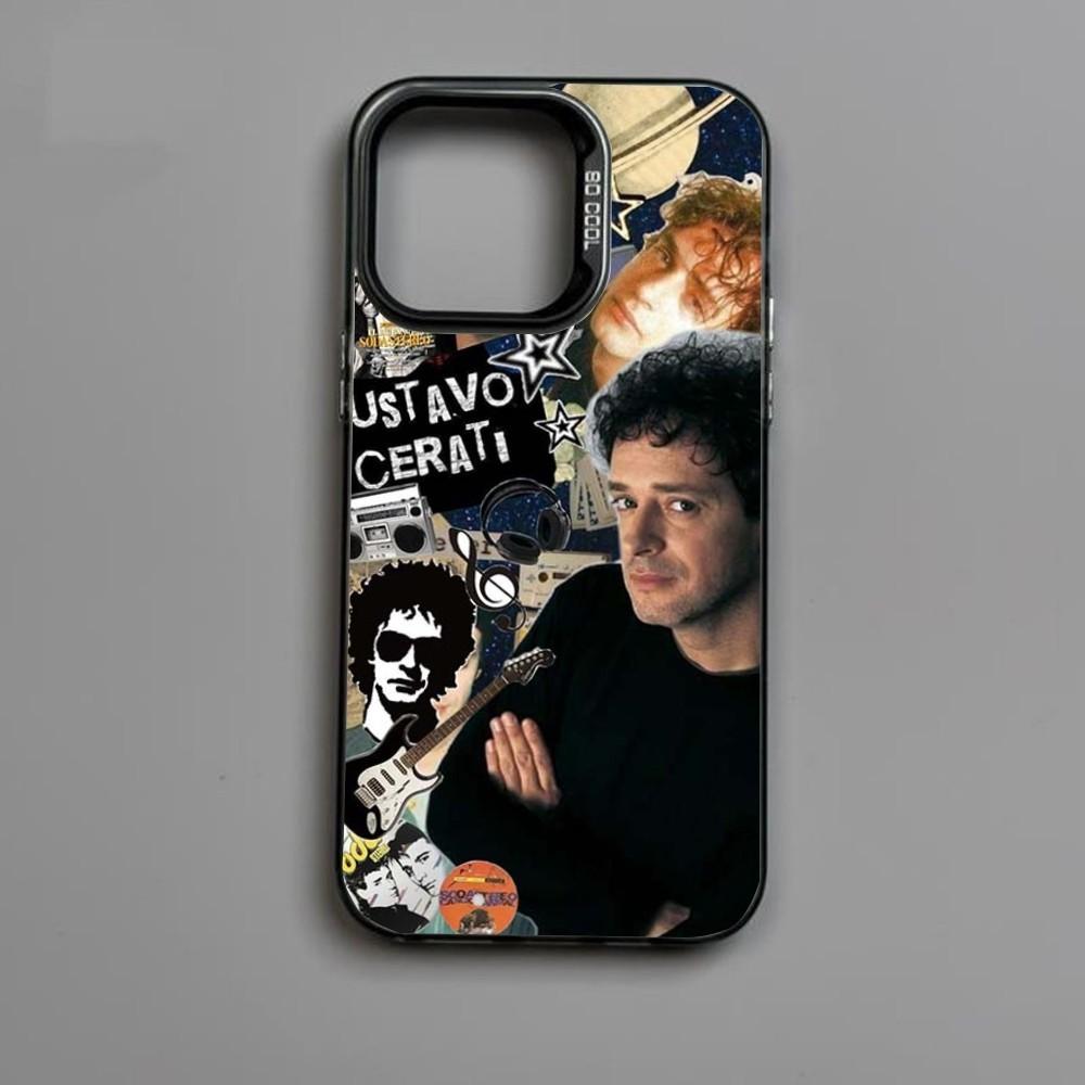 Singer G-Gustavo Cerati Phone Case For iPhone16,15,14,13,12,11,Mini,Pro,MAX Color Silver Shell Matte Shockproof Back Cover iPhone12
