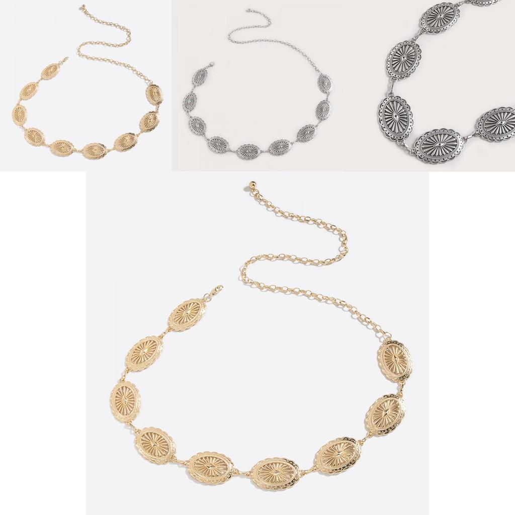 Westlicher Stil Hohlmetall Taille Kette Mit Geschnitzten Details Für Damen Mode Accessoire