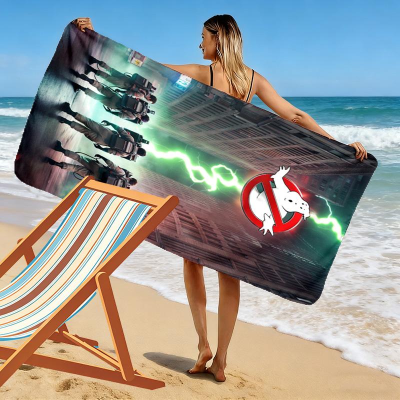 Ghost-busters Print Beach Towel, Large Soft Quick Dry Towel for Beach Camping Swimming