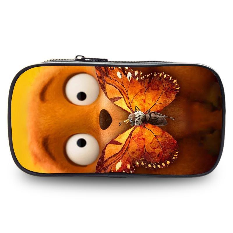 Kids Pencil Case Elementary School Students - Cartoon Printed Oxford Fabric Stationery Bag Durable Cute Design