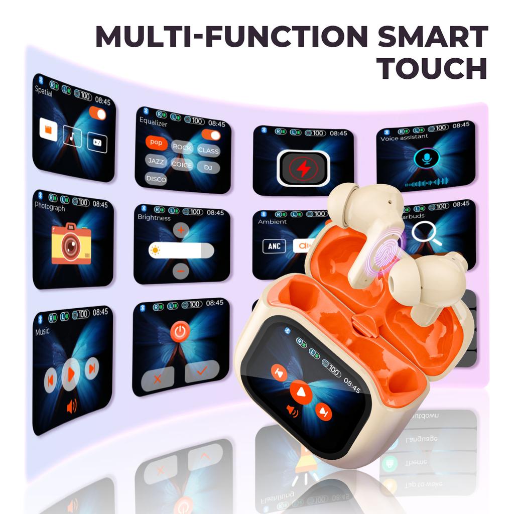Touch Screen Translator Earbuds Wireless Bluetooth Headphones 144 Languages Translation Have Noise Cancelling Business Headset