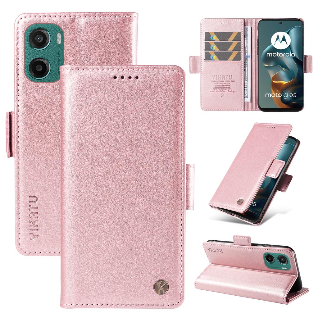 For Motorola Moto G05 4G Wallet Phone Case YIKATU YK-003 Leather Stand Cover