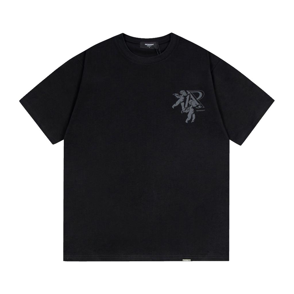 R3032 Summer Represent Angel Print Cotton T-Shirt Men Women Streetwear