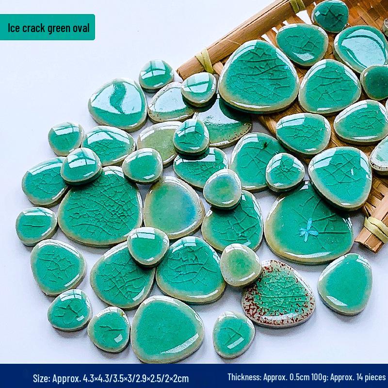 Handmade Ceramic Mosaic Art Kit: Blue & White Porcelain Pieces for Creative Parent-Child Projects