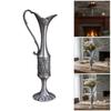 European Engraved Slim Neck Metal Vases Flower Arrangements Container Bud Vases For Home Table Centerpieces Decors