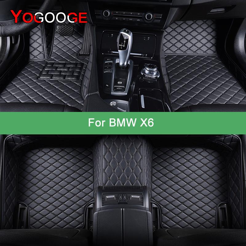 

YOGOOGE пользовательские автомобильные коврики для BMW X6 E71 E72 F16 F86 G06 G96 автомобильные коврики для ног Coche аксессуары