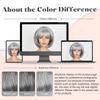 Synthetic Wigs With Bangs Natural Gray Blond Brown Short Wave Fluffy BoBo Wig Women Daily Cosplay Full Head Cover Heat Resistant Fibre