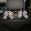 Creative Car Butterfly Bow Hook Multi-functional Backseat Hook For Car Interior Abs+cloth Bow Black Love Butterfly Bow Black Hook
