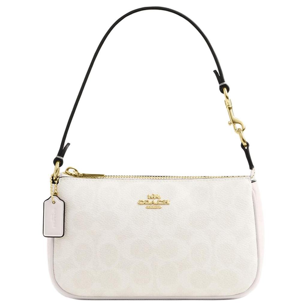 Coach Borsa a mano Nolita 19 con logo metallico e chiusura a zip in ecopelle Piccola Borsa da donna Bianca CW426-IMXU5