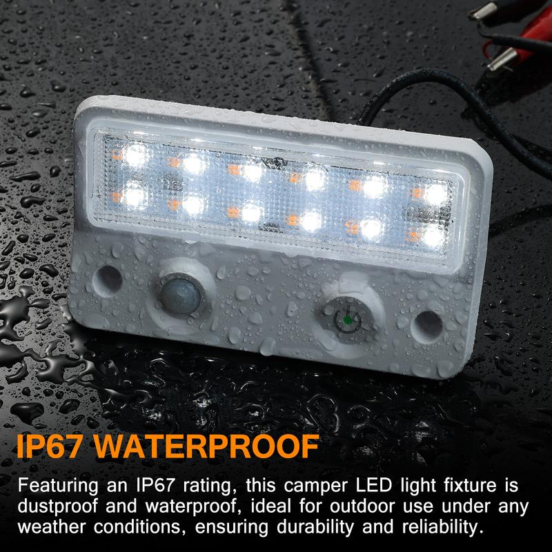 3 Colors Awning Proch Light Interior Wall Universal 12V IP67 Waterproof Marine Caravan Camper Trailer Exterior Camping Bar Lamp