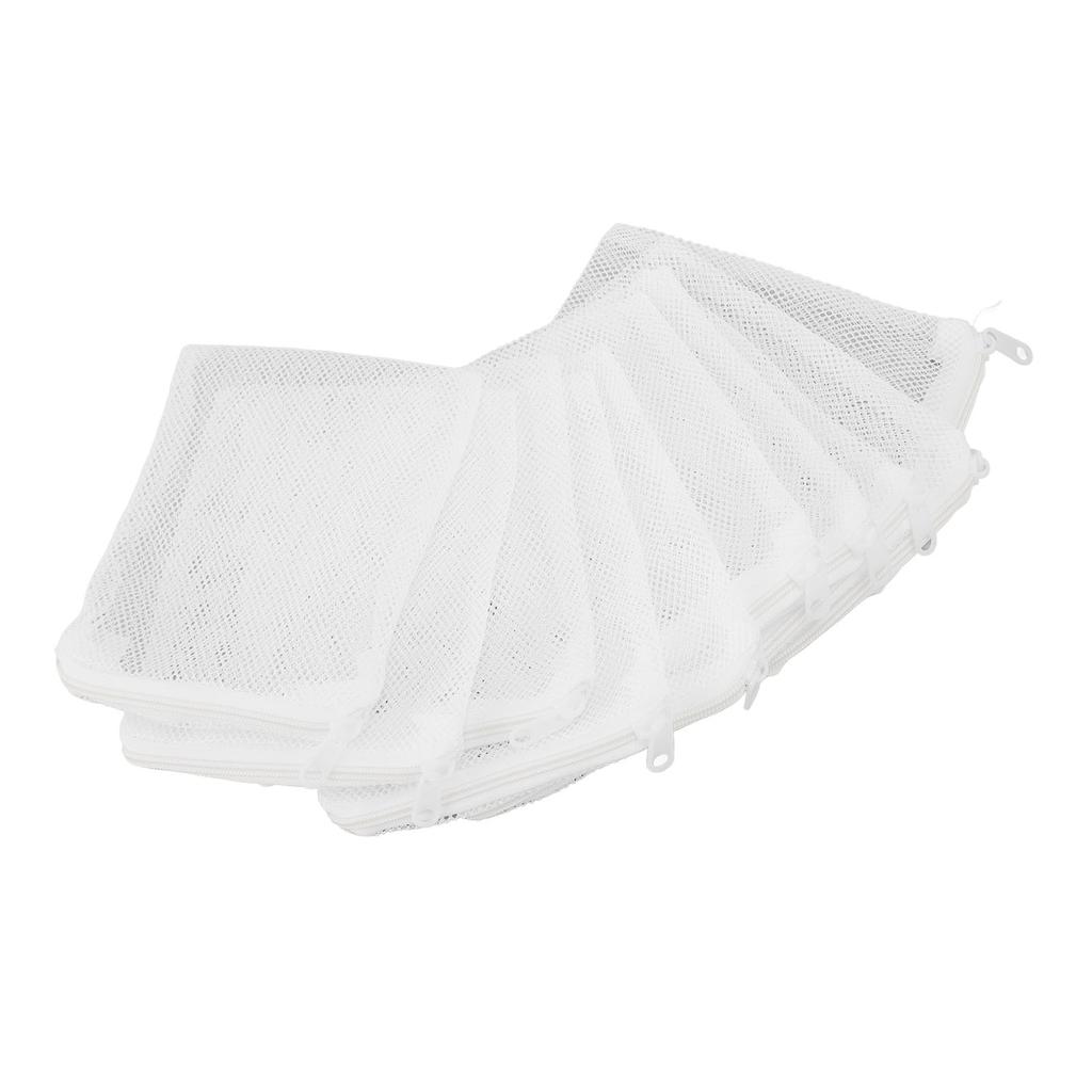 10pcs Aquarium Filter Media Bags Multipurpose Reusable Fine Mesh Filter Media Bags with Zipper for Filter Media