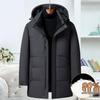 Northeast-Style Mid-Length Winter Down Jacket for Middle-Aged and Elderly Men - Plus Size
