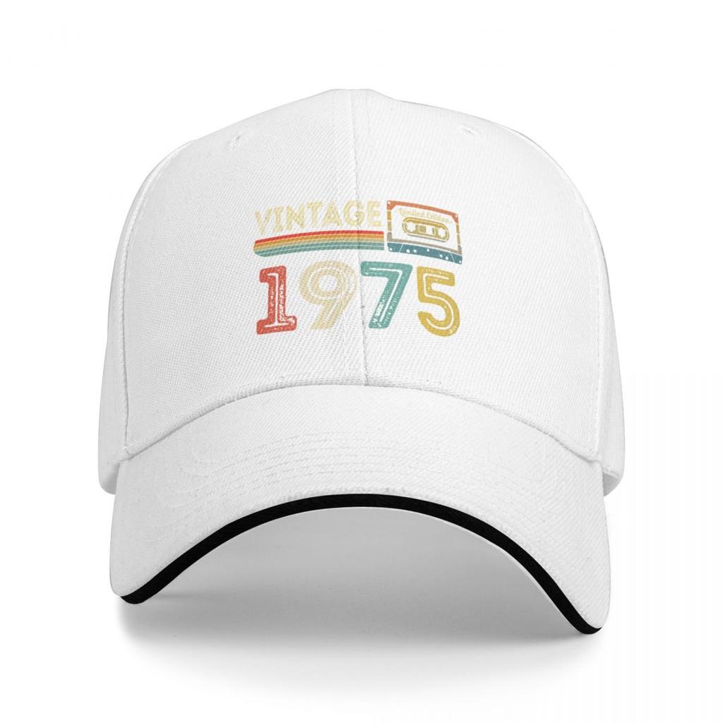 Vintage 1975 48th birthday limited edition retro cassette Baseball Cap Beach Outing Dropshipping Men Caps Womens