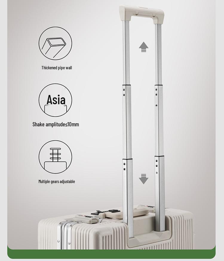 18-Inch Aluminum Carry-On Trolley Suitcase with Front Opening - Compact, Durable for Men, Women, and Students, Free Check-In