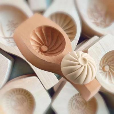 Large Handmade Wooden Baozi & Bun Mold for Dumplings and Pastries