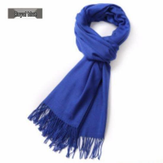 Women's Faux Cashmere Warm Scarf - Autumn/Winter Solid Color Korean Style Shawl