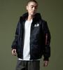 Alpha Industries TA1716 Hooded Rib Jacket In Black Camo Men's