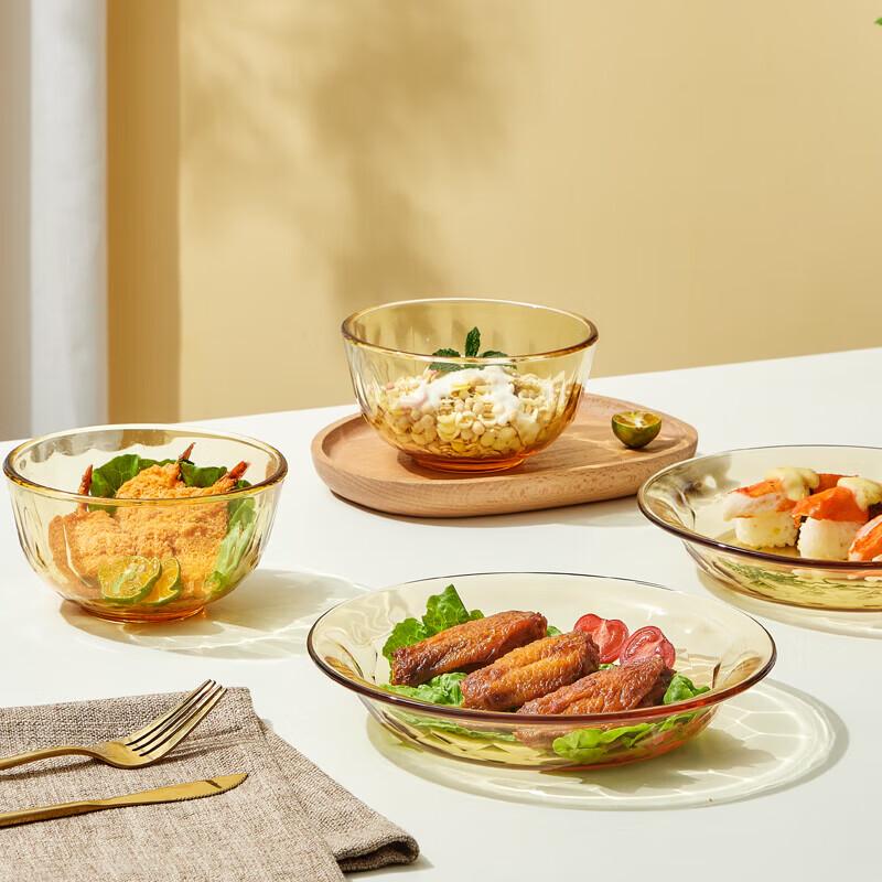 BAILOCK Star Mirror High Boron Glass 4-Piece Dinnerware Set