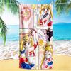 1pc Sailor Moon Adventure beach towel,quick drying absorbent beach towel,outdoor sports swimming beach towel,Soft and comfortable Y73021