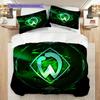SV Werder Bremen Mönster Sängkläder Täcke Set Örngott Kuddfodral Heminredning Födelsedagspresent (1 * påslakan + 2 * örngott, utan kärna)