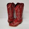 Fashion IPPEUM Red Western Cowboy Boots For Women Embroidered Pointed Toe Shoes Free Shipping Knee High Wide Calf Cowgirl Boots
