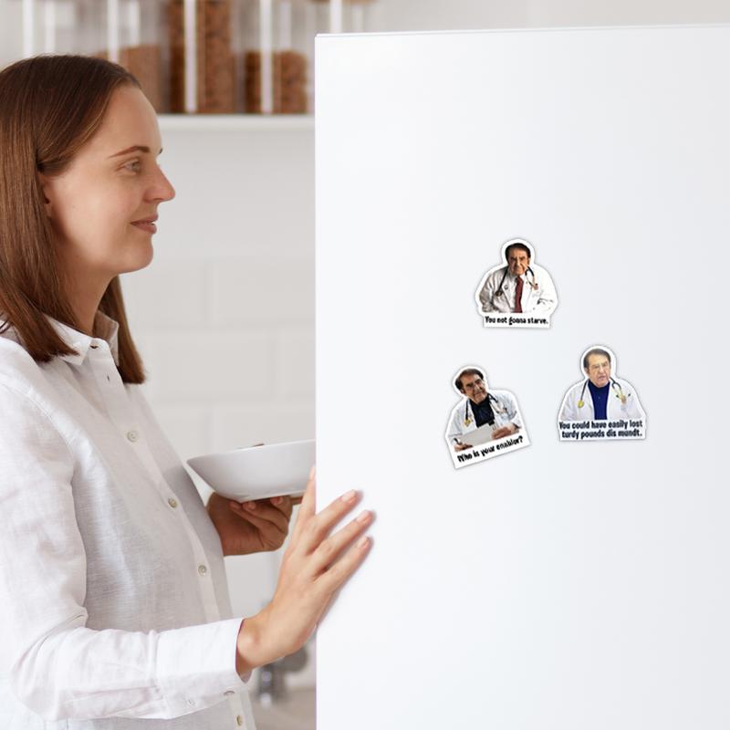 3 STUKS Creatieve Koelkastmagneten Grappig Cadeau Souvenir Persoonlijkheid Dr. Nu Gewichtsverlies Richtlijnen Sticker Koelkast Decoratieve Magneten
