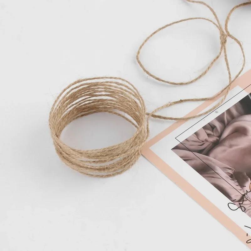 30m Natürliches Jute-Sackleinen Hanfseil Geschenkband Event- und Partyzubehör