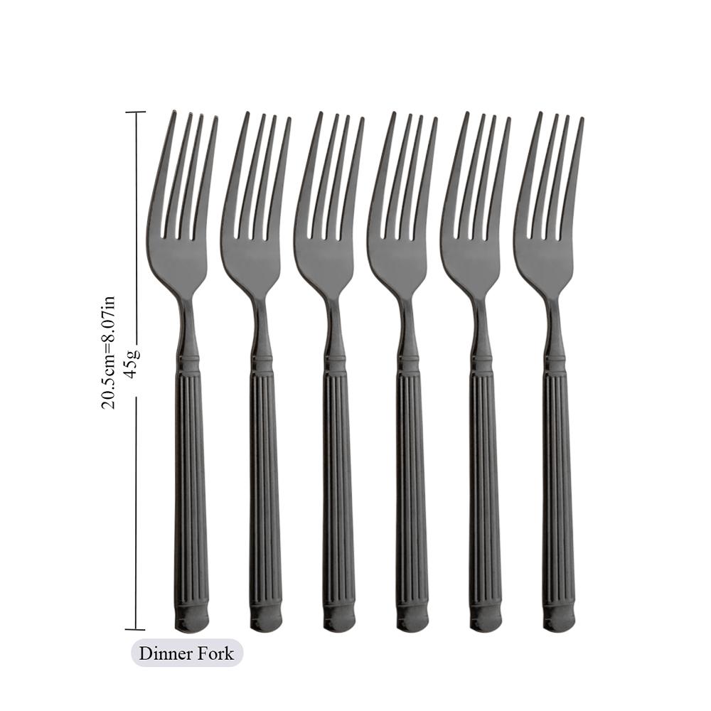 6/24Pcs Tableware Set Stainless Steel Utensil Kitchen Knives Cake Forks Coffee Spoons Cutlery for Home Restaurant Flatware Set